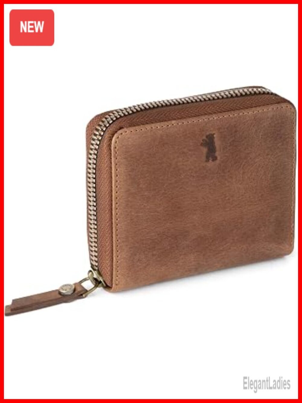 Genuine Buffalo Leather RFID Blocking Mini Bifold Wallet with 8 Card Slots and